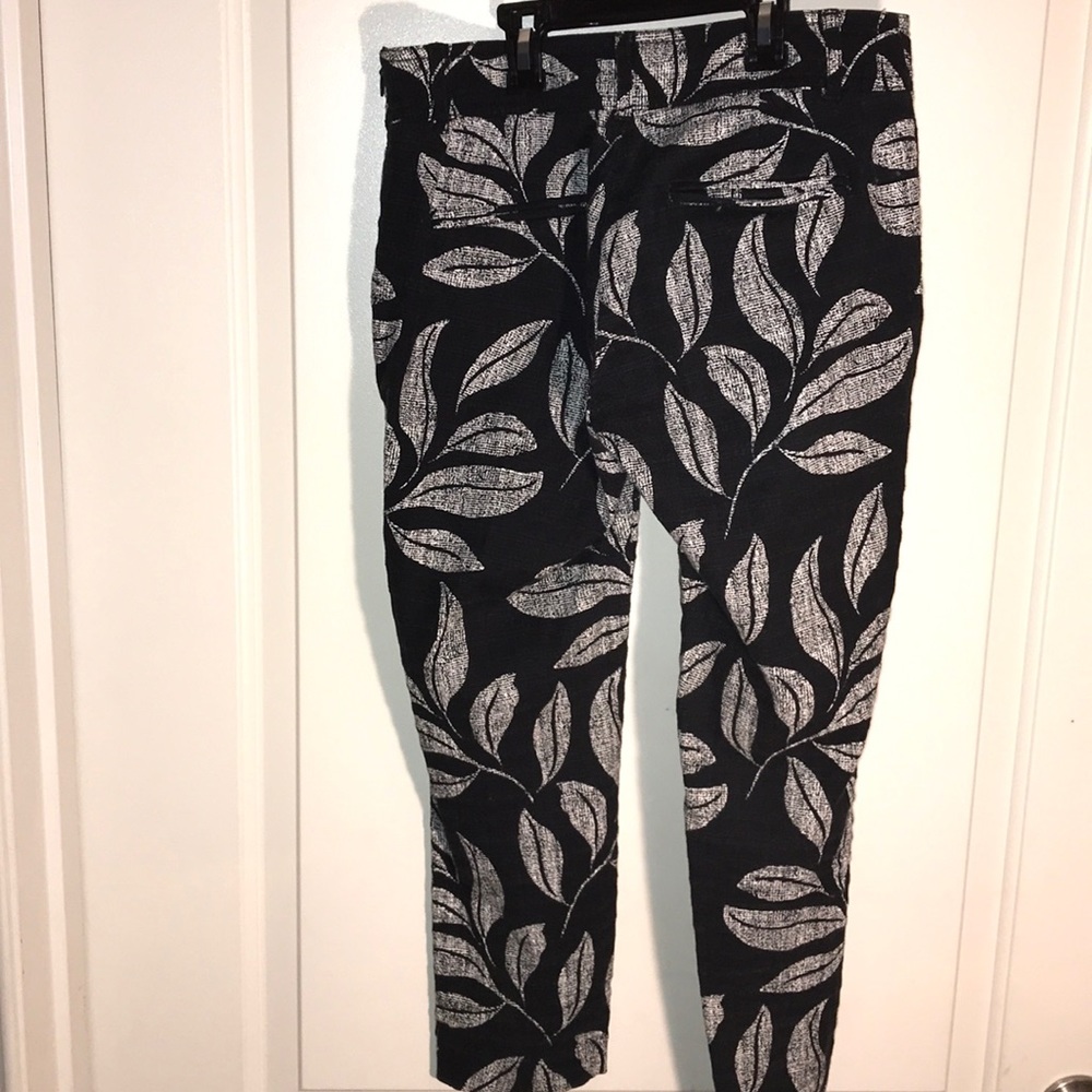 Anthropologies Cartonnier Black Leaf Charlie Pant - Picture 3 of 4